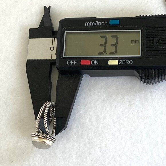 Sterling Silver 925 Oval Bezel Set Moonstone Twisted Split Shank Ring Sz 4.5 - Picture 16 of 16